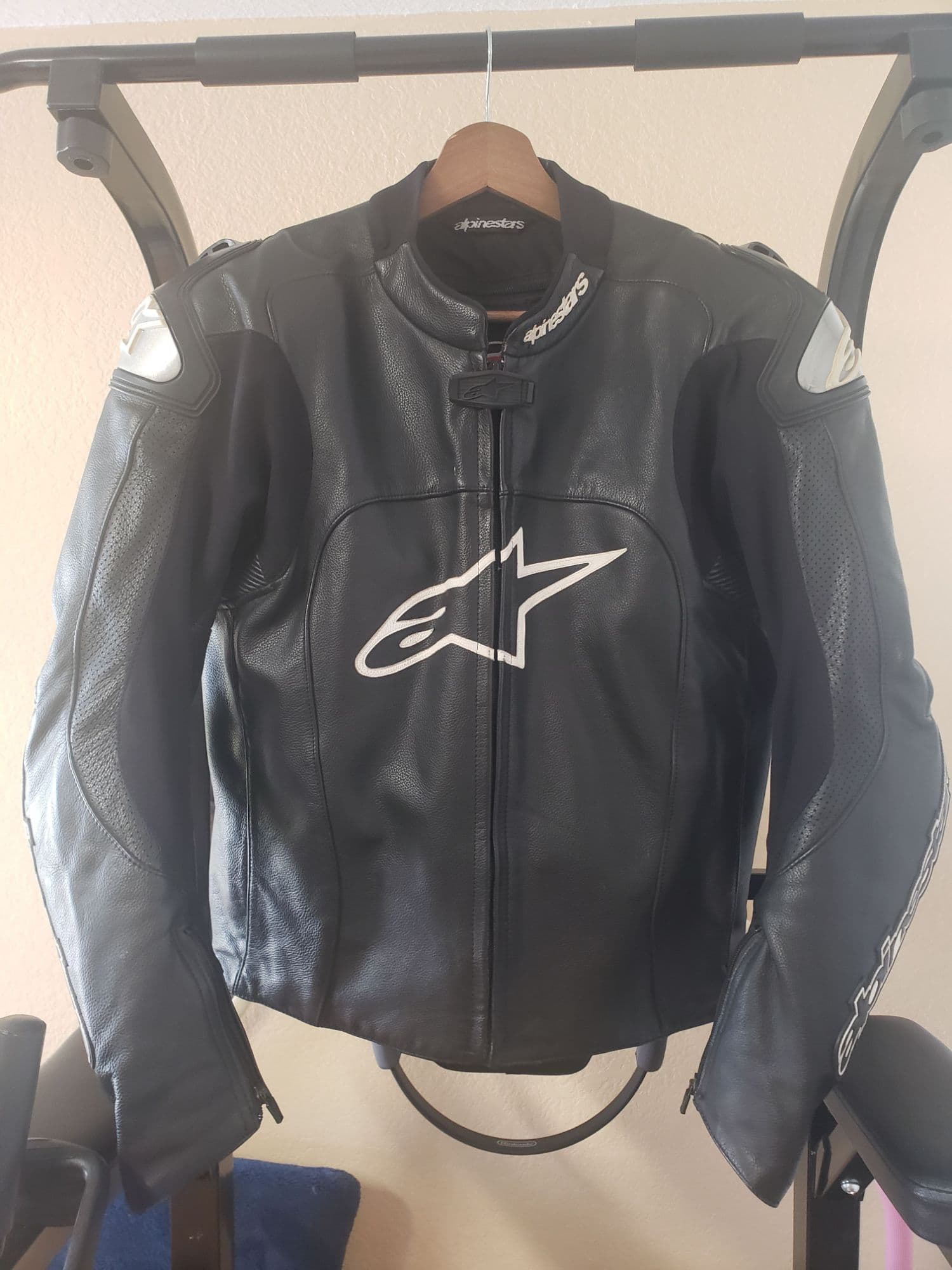 Alpinestars 가죽 오토바이 자켓 - 1