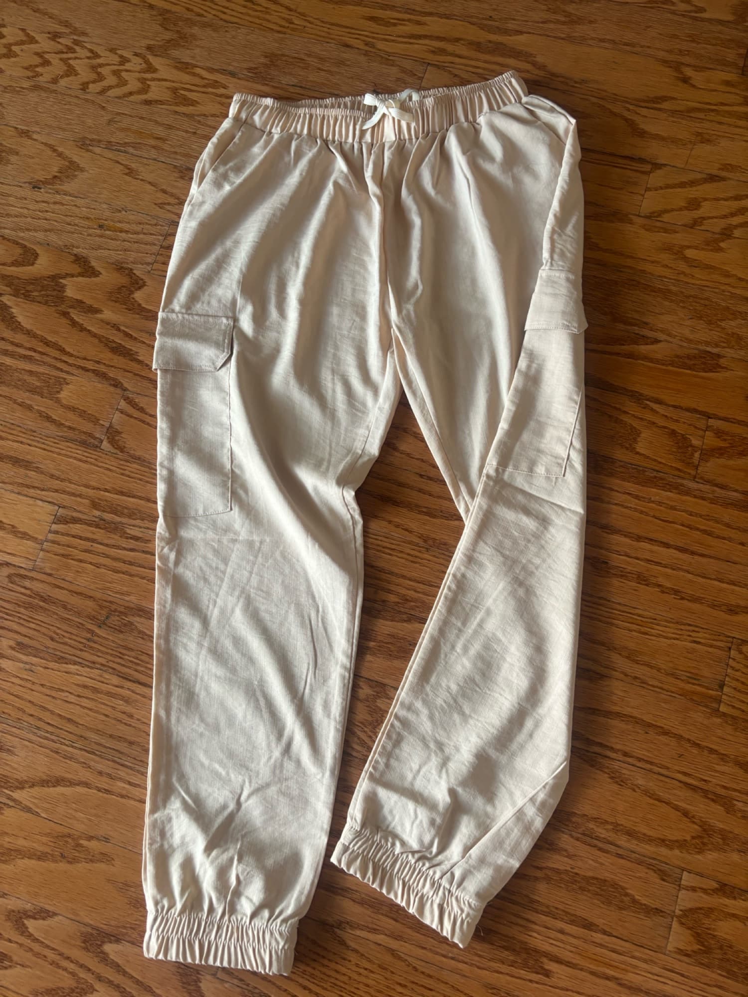 여름 냉 카고 베이지 바지(원사이즈) - 1