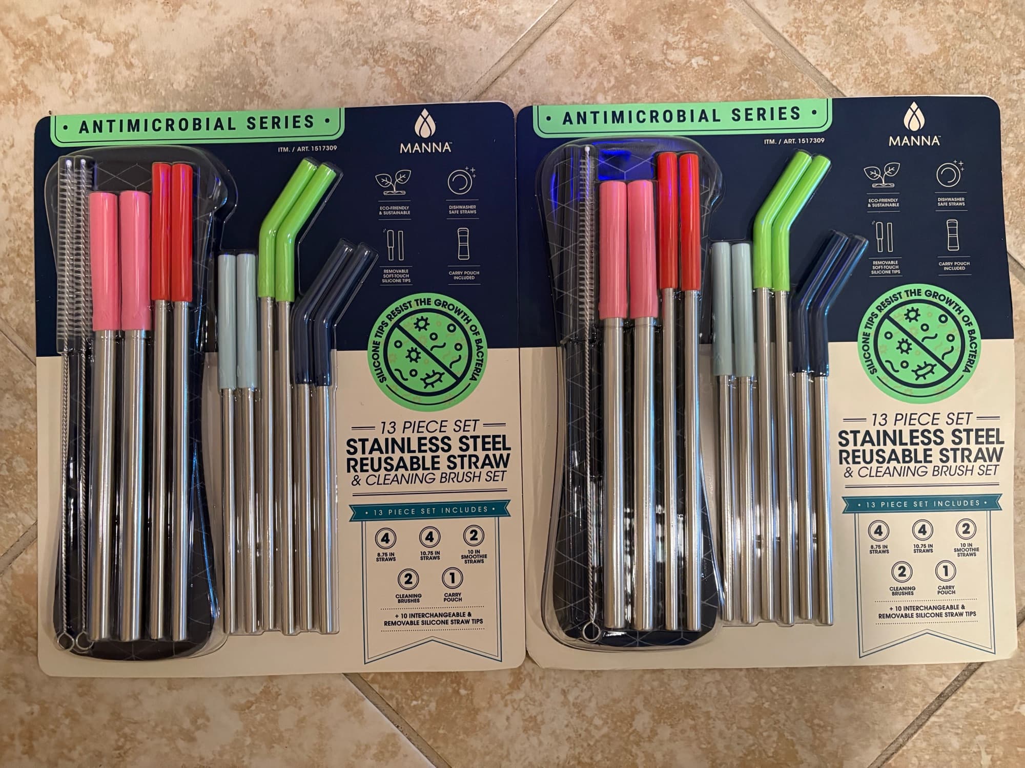 스테인레스 스트로우 2세트 - 1