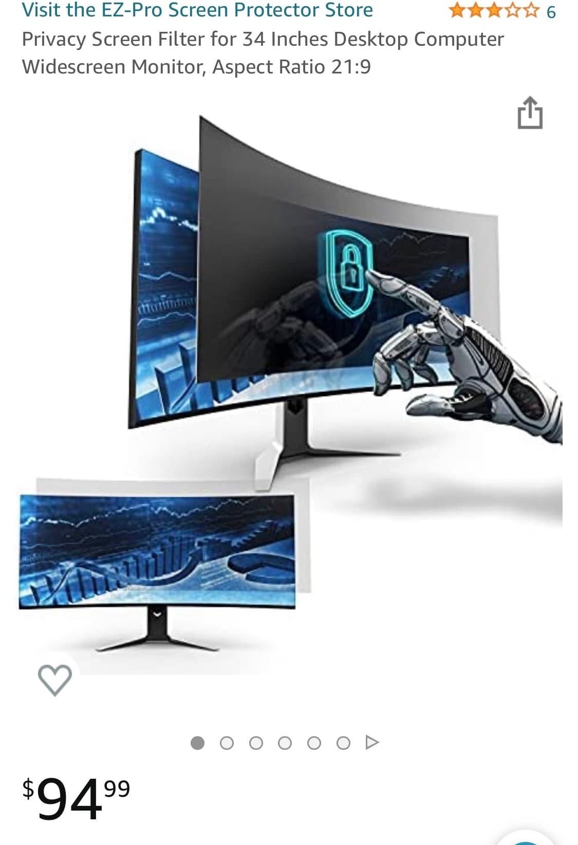 Privacy Screen Filter 34” - 1