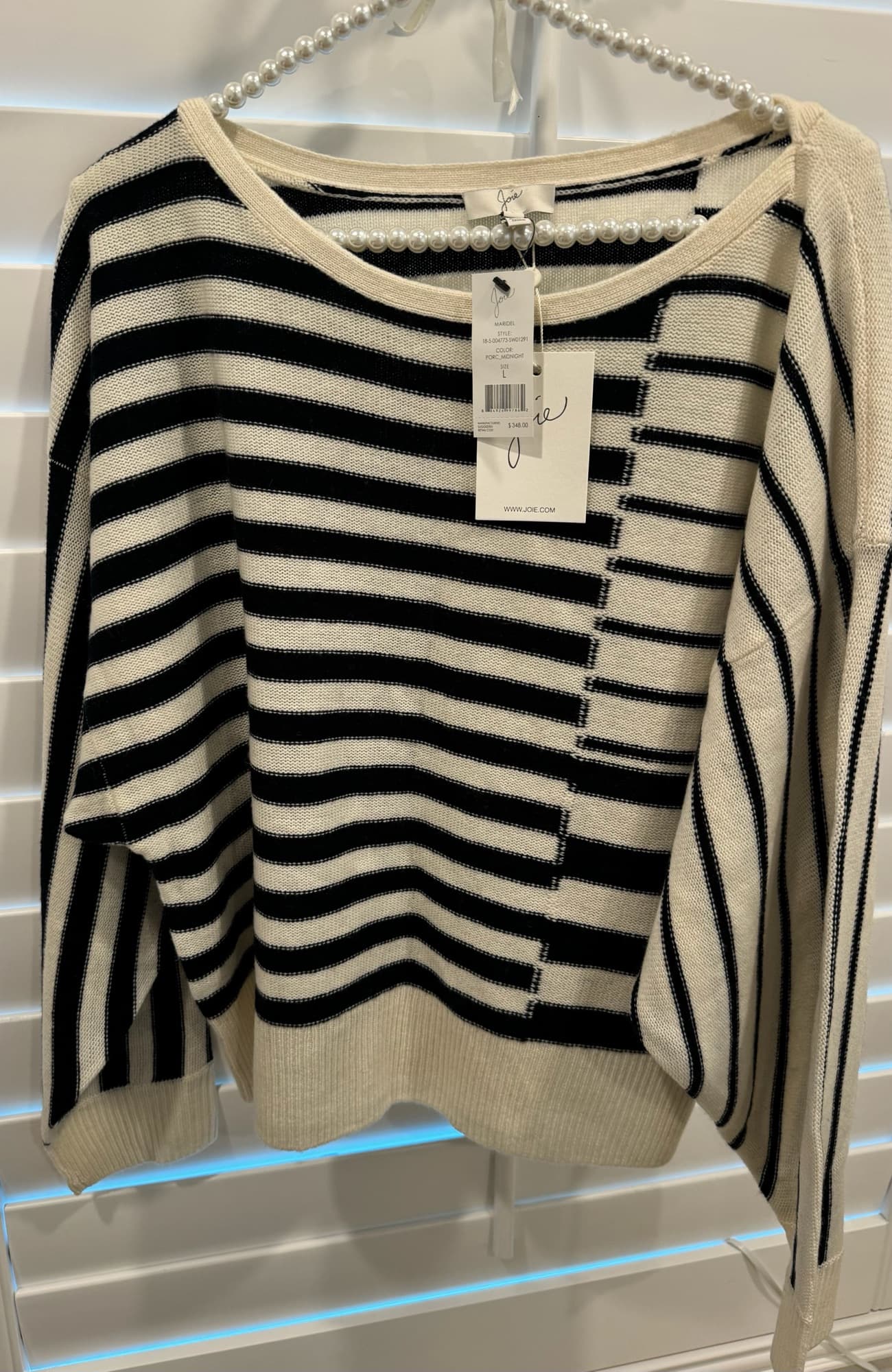 새상품💎 Joie 스트라이프 고급 니트(라지) - 1
