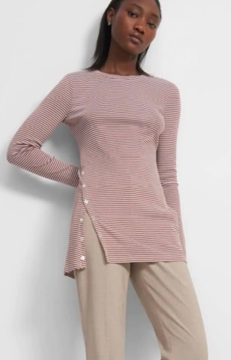 새상품💎띠어리. 여성 스트라이프 상의 - 1