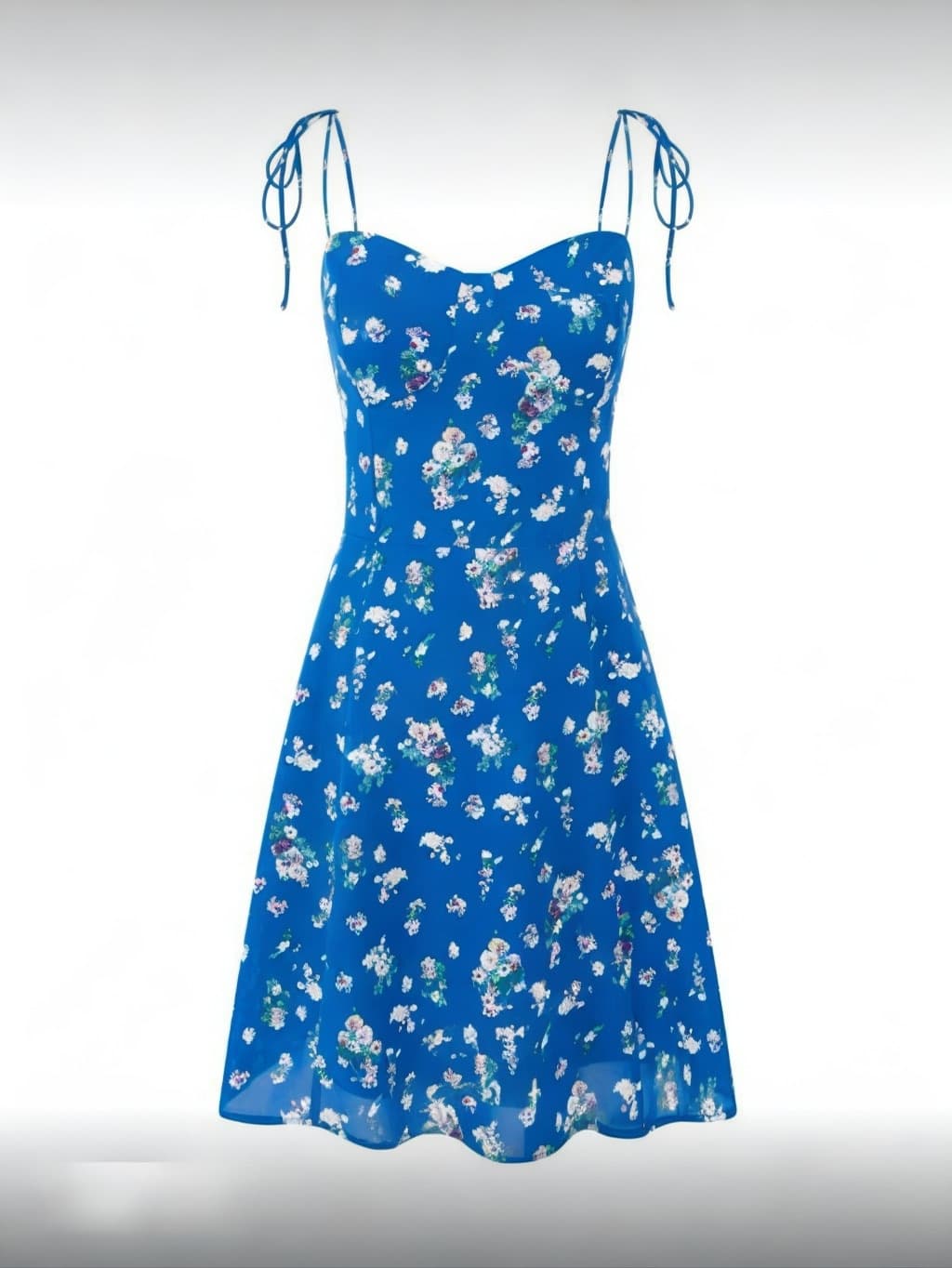 (새상품) 플라워 코르셋 스모킹 미니 원피스 - 1