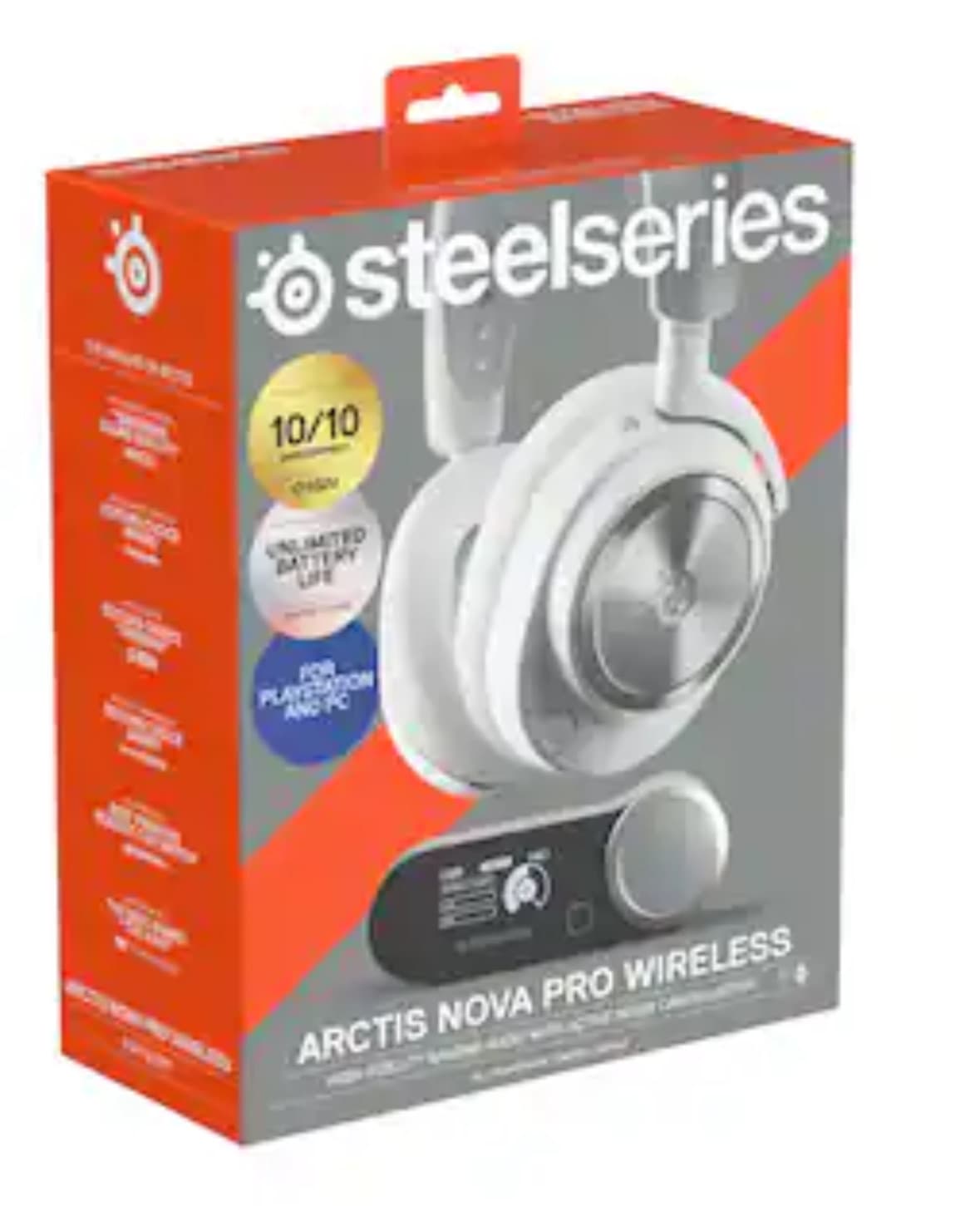 새상품 SteelSeries - Arctis Nova Pro Wireless Multi Gaming Headset for PC, PS5, PS4, Switch - White - 1