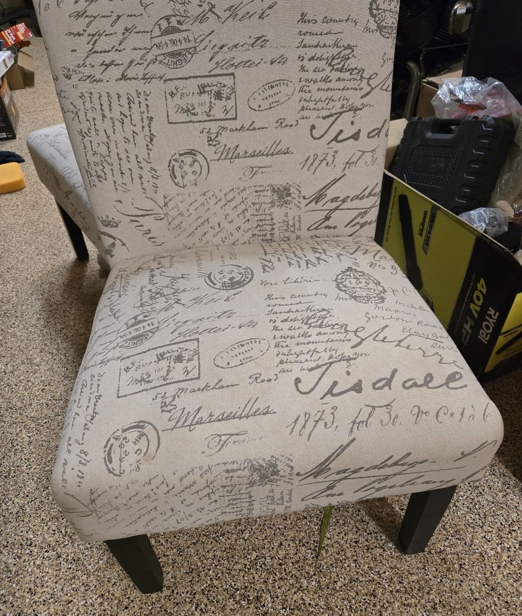 lettering chair - 1