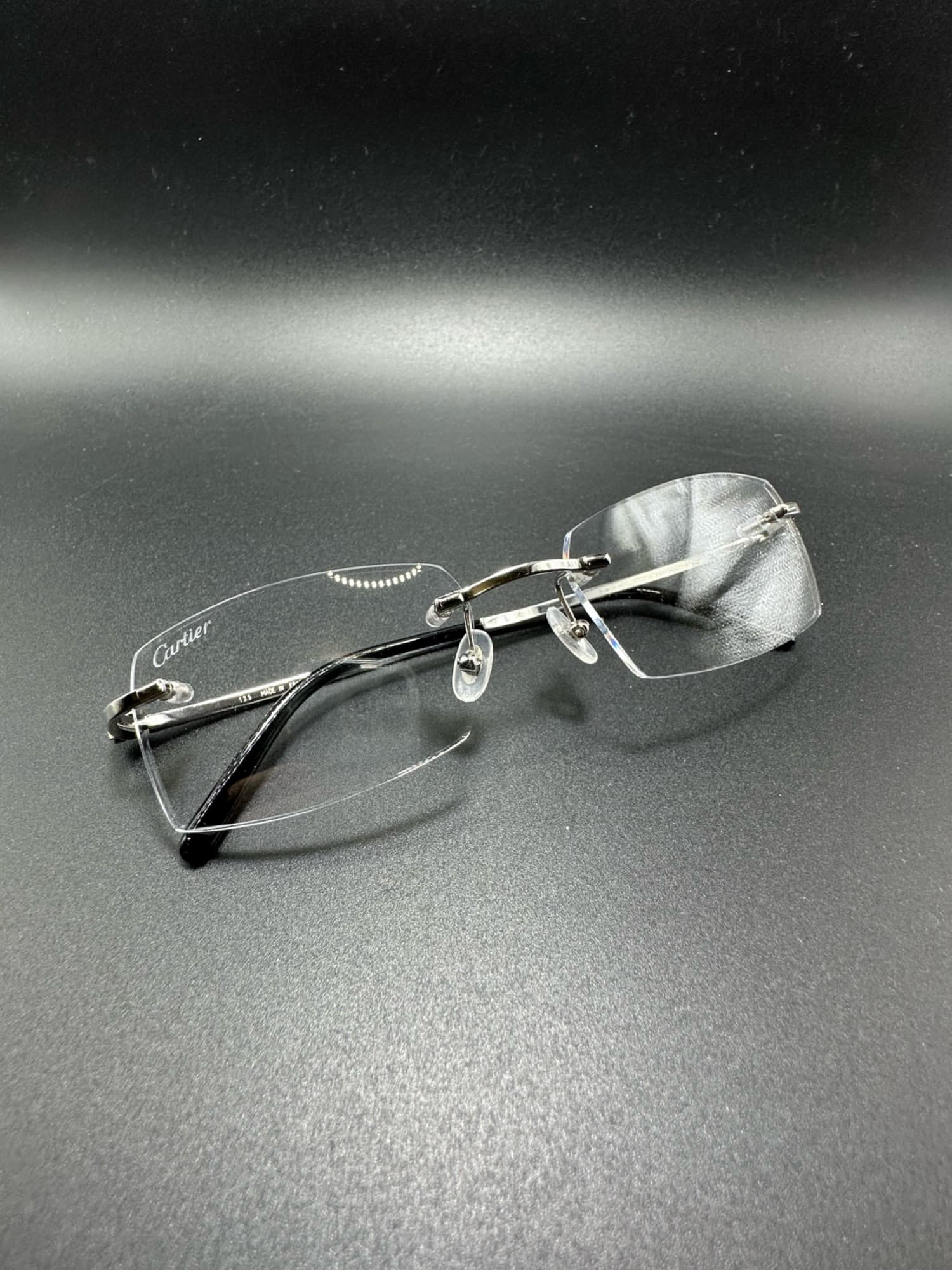 까르띠에 플래티넘 라나크 무테안경 빈티지 새것같은 컨디션 - 1