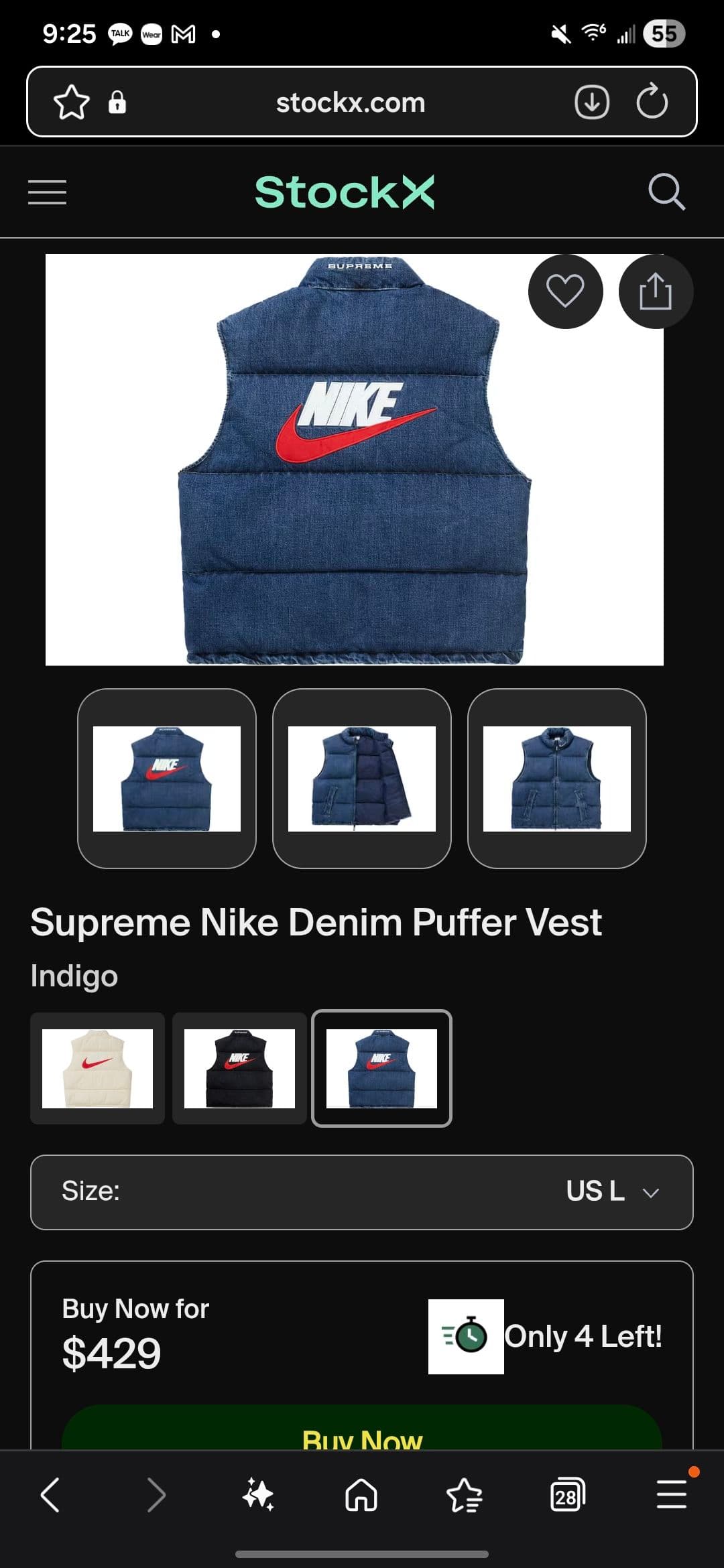 새상품) 나이키 x 슈프림 라지 베스트 &벙거지 - 1