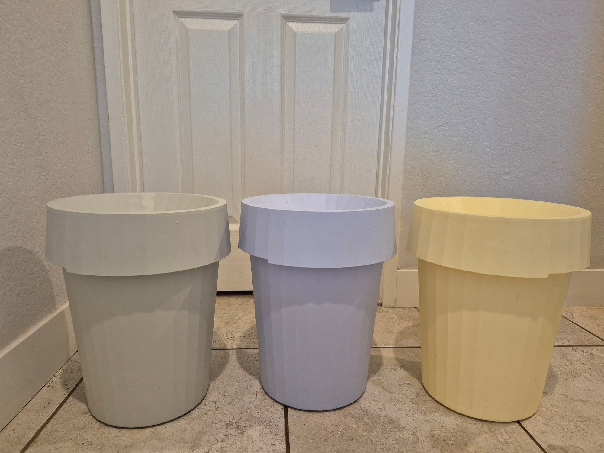 파스텔 색상 실내 쓰레기통 또는 우산꽃이 3개 - 1