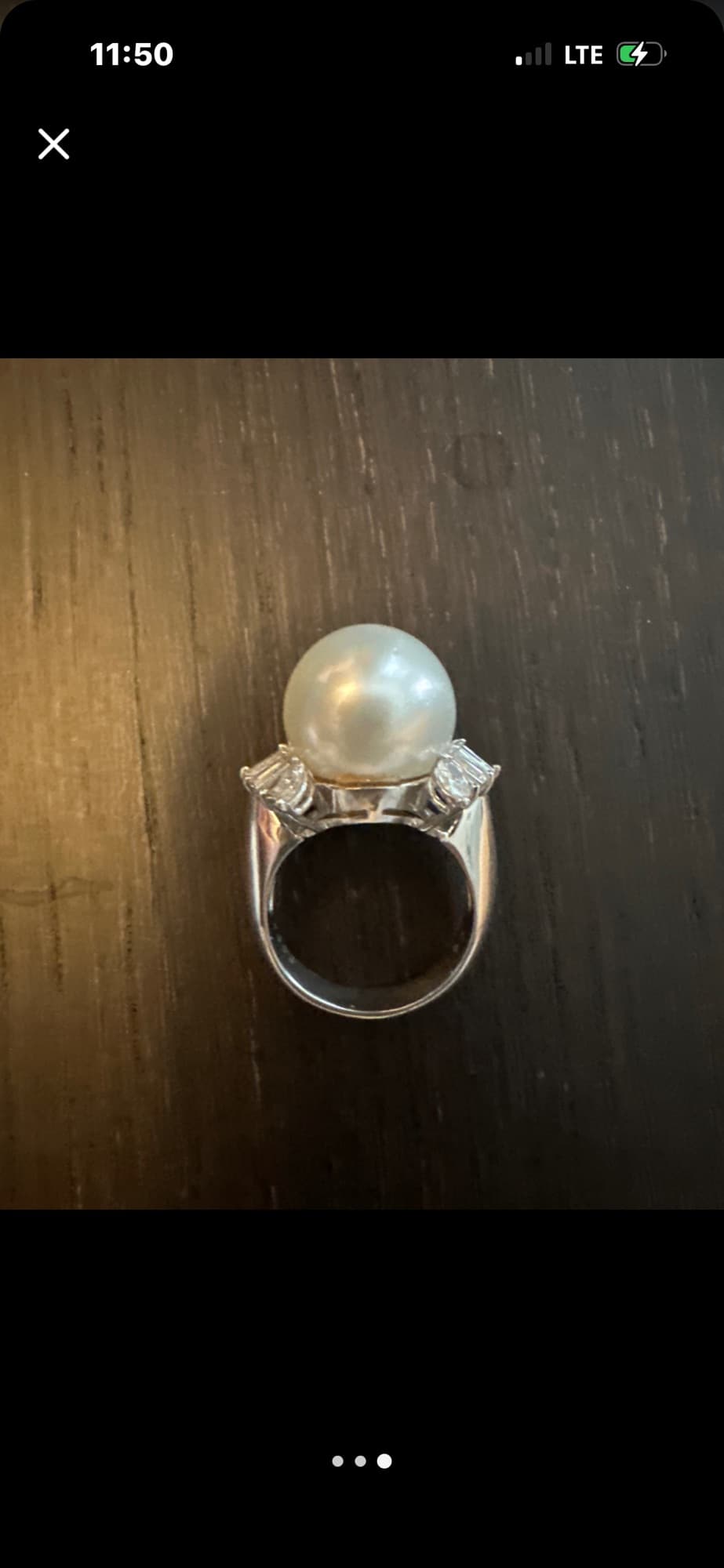 진주 다이아틀반지(가격내림) - 1