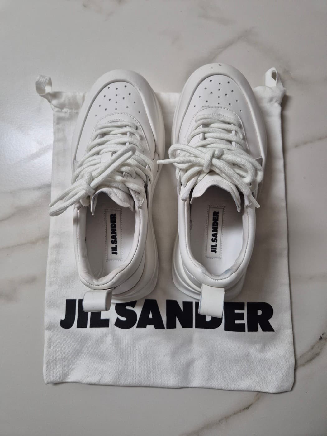 Jil Sander leather sneakers white 5.5 size - 1