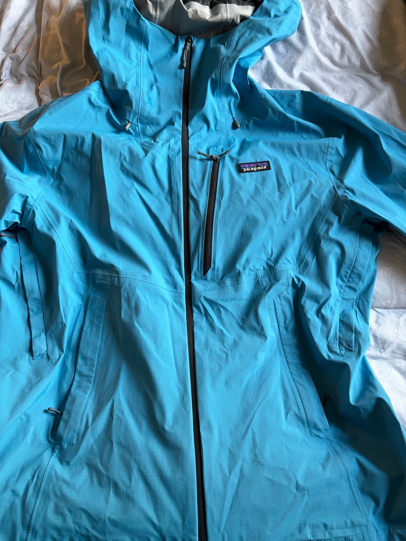 파타고니아 Patagonia men's granite crest rain jacket blue color large - 1