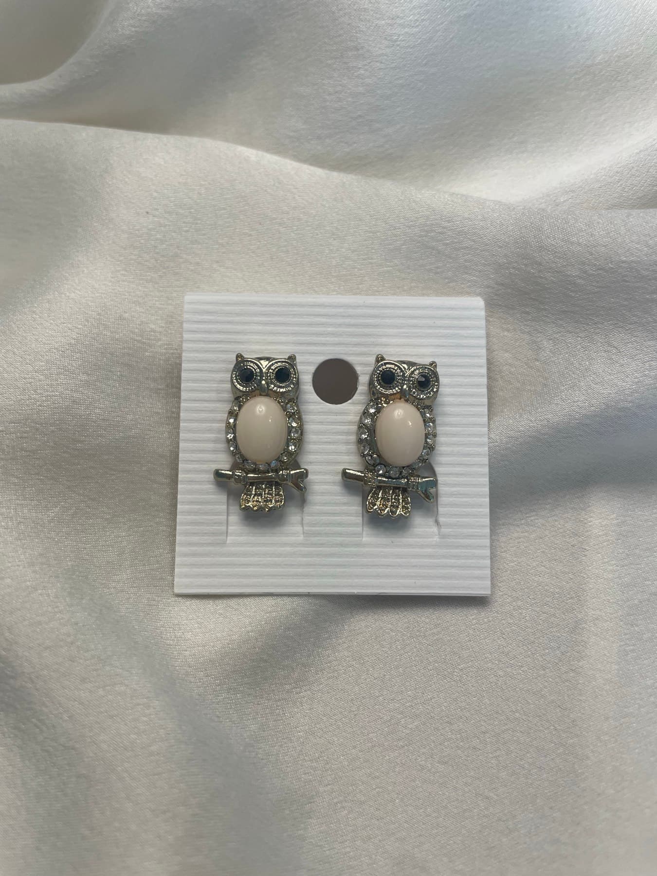 큐빅 부엉이 디자인 귀걸이 (새상품) - 1