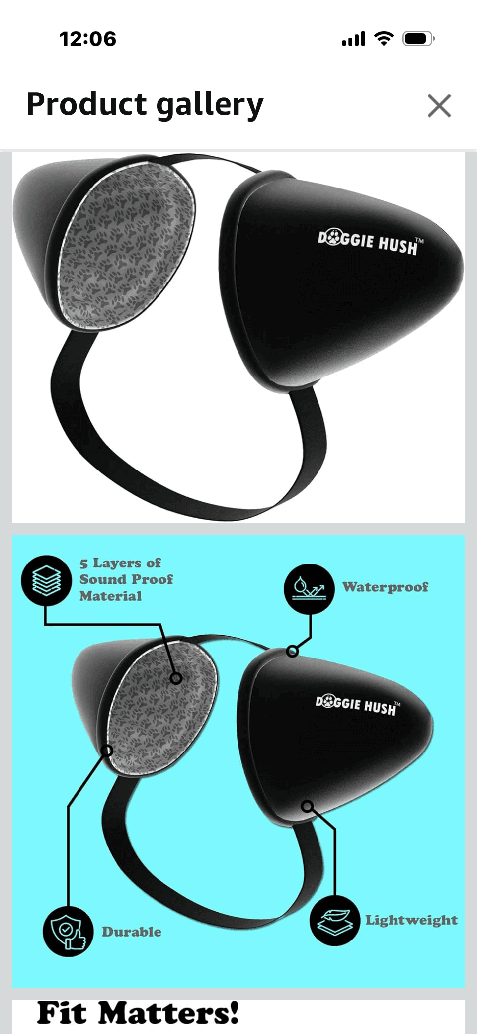 Dog Headphones - Dog Ear Muffs Noise Protection, Noise Canceling, Calming Ear Covers for Anxiety Rel - 1