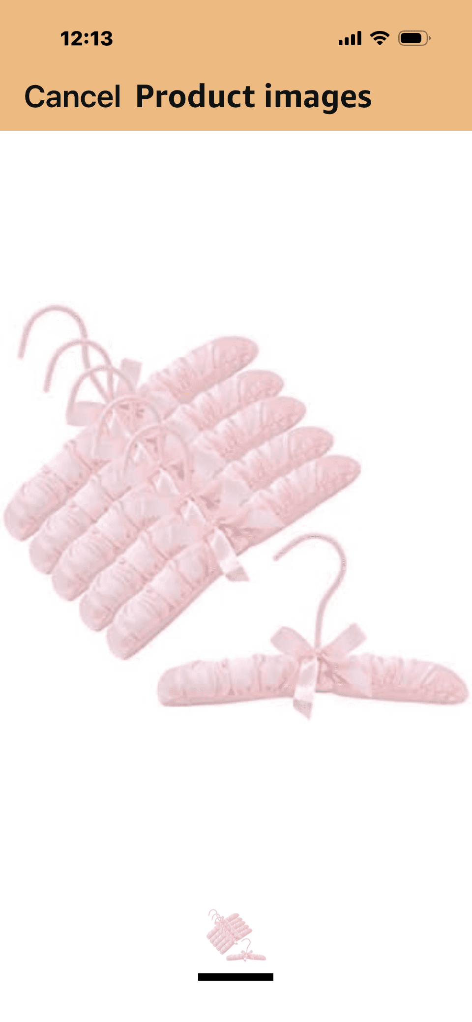 Only Hangers 10" Pink Baby Satin Padded Hangers - Pack of (5) - 1