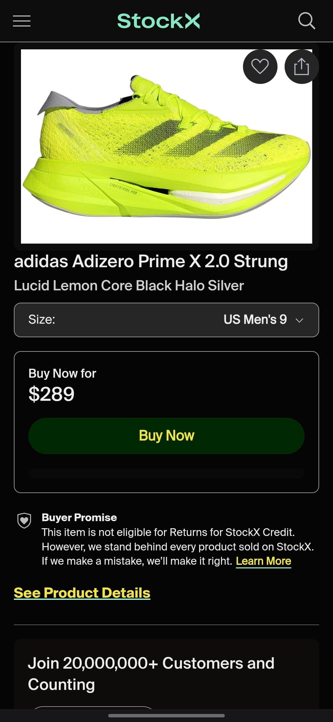 Like new) adidas adizero prime x2 size 9 - 1