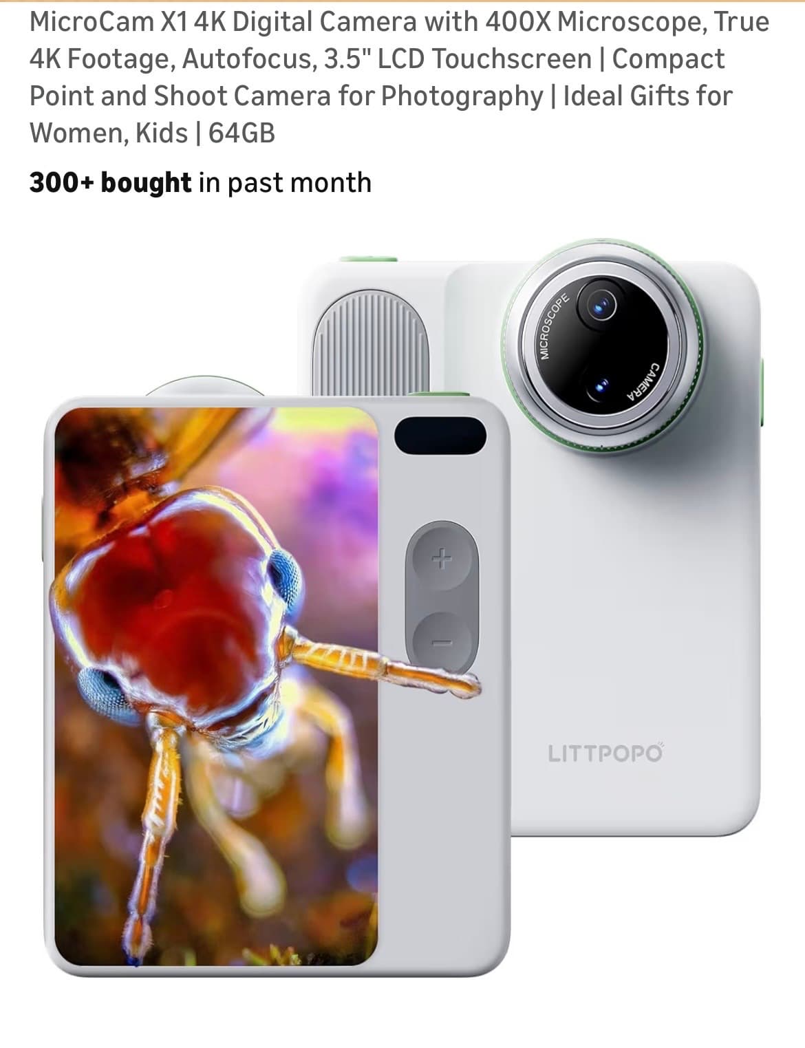 MicroCam X1 4K 디지털 카메라 + 400배 현미경 - 1