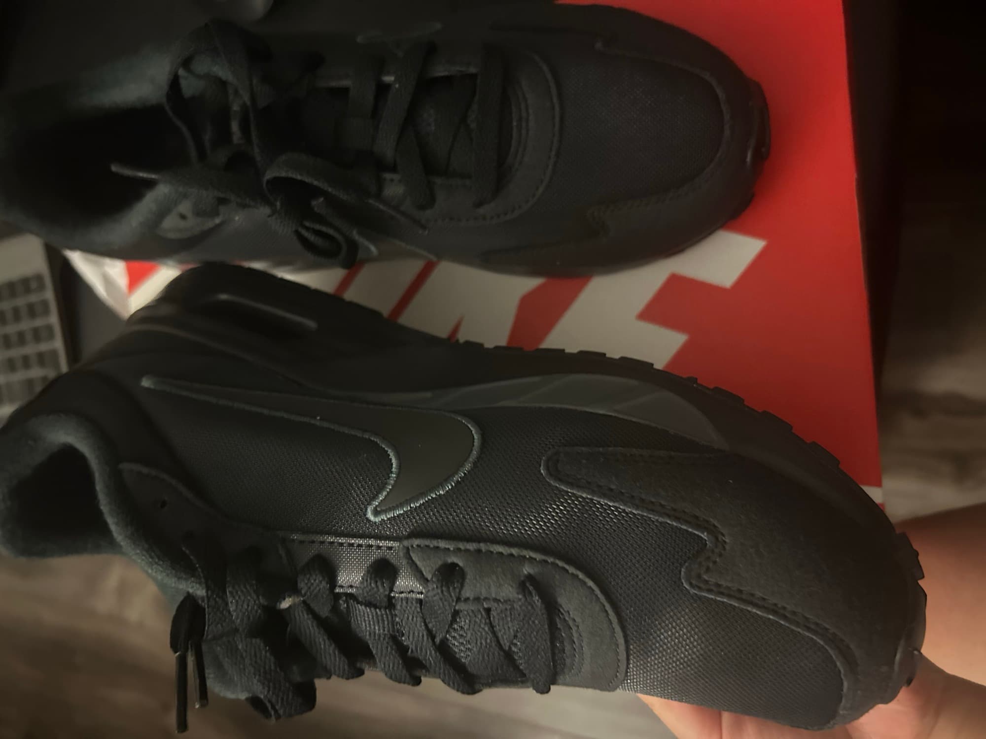 새상품 DX3666 010 나이키 에어 맥스 솔로 올블랙 / 9 /270 - 1