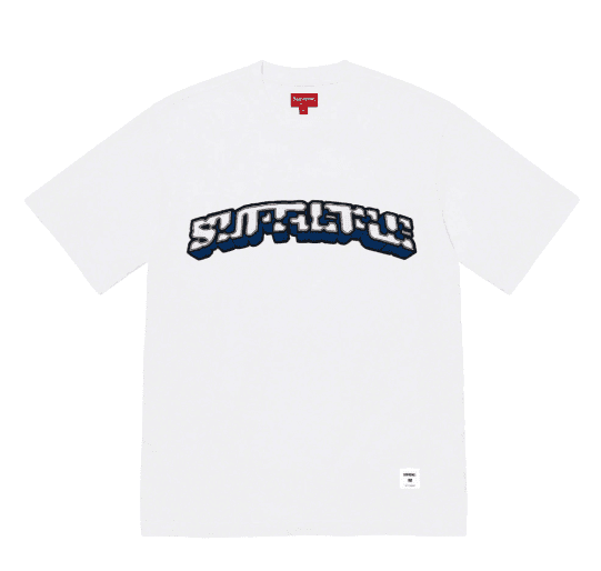 정품 XL 슈프림 블록 아크 숏슬리브 탑 화이트 - 23SS 반팔티 - 1