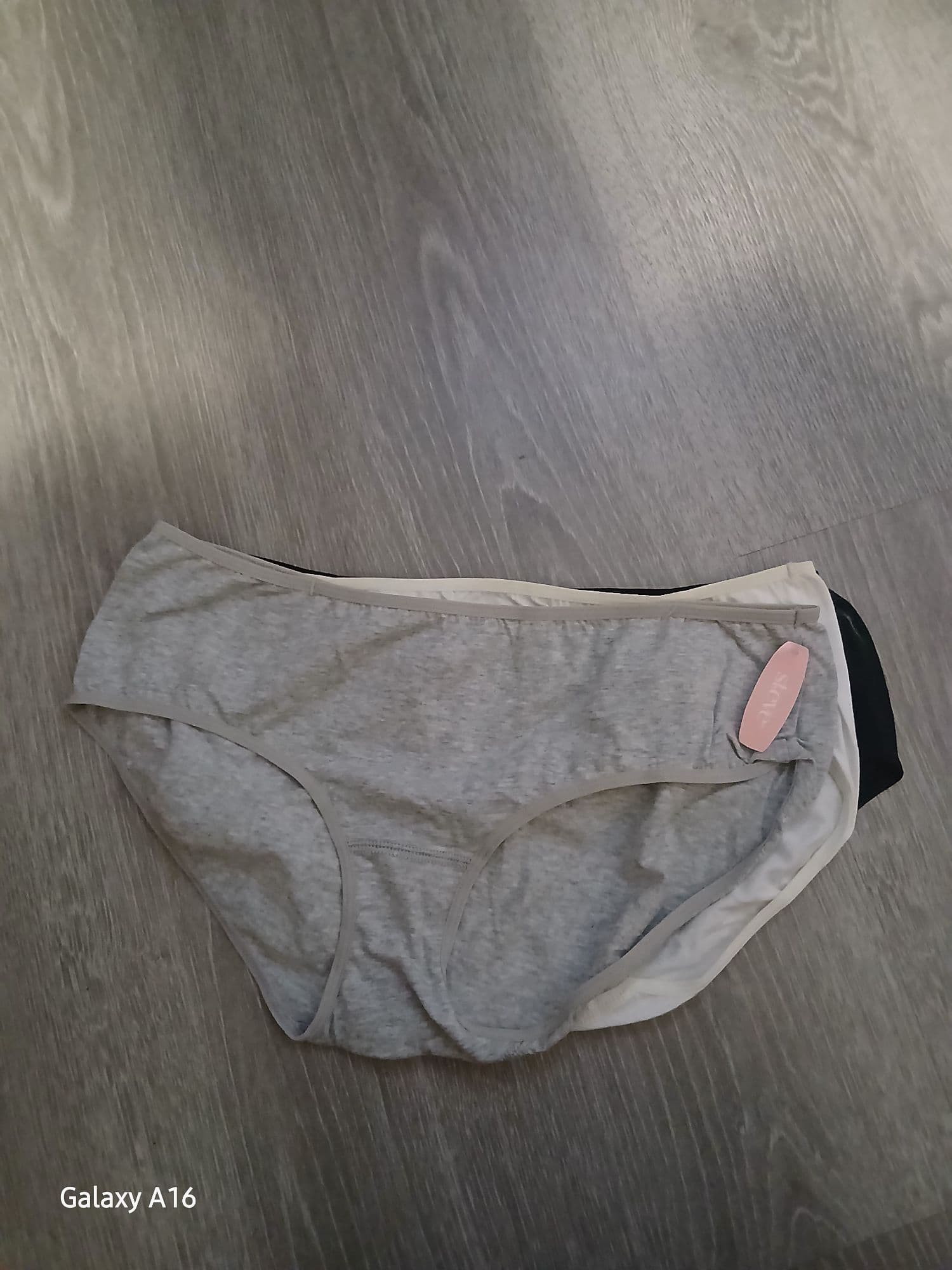 여성용  면팬티3장  화이트.블랙.그레이 - 1