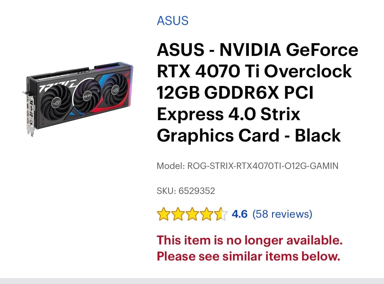 Asus ROG RTX 4070TI - 1