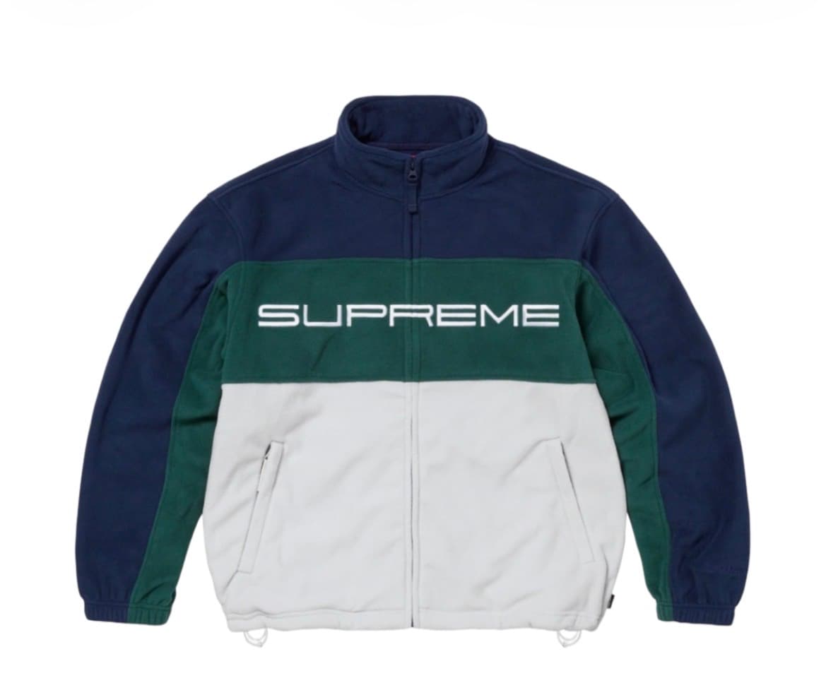 새상품 정품 M 슈프림 폴라텍 집 자켓 네이비 - 23FW - 1