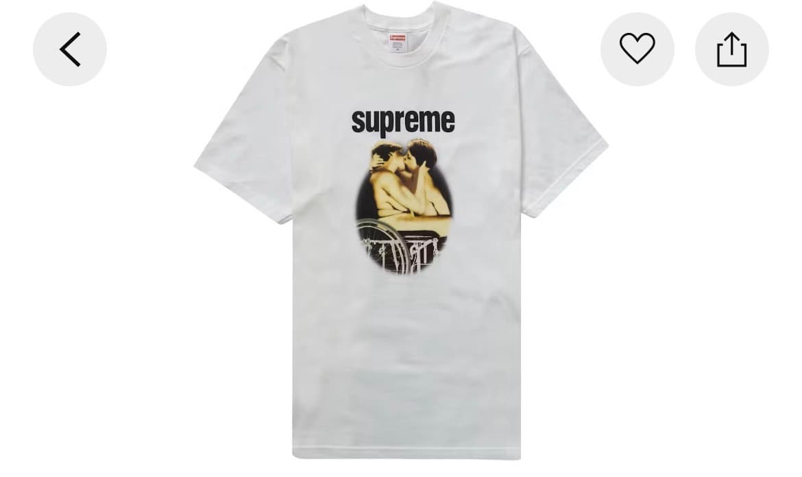 정품 새상품 XL 슈프림 키스티셔츠 반팔 105 - 1