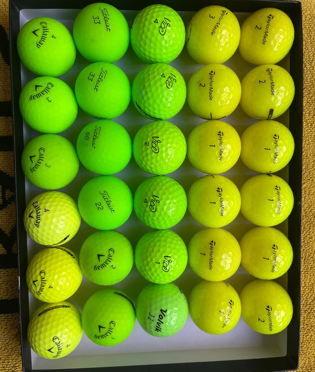 Used color golf ball - 1