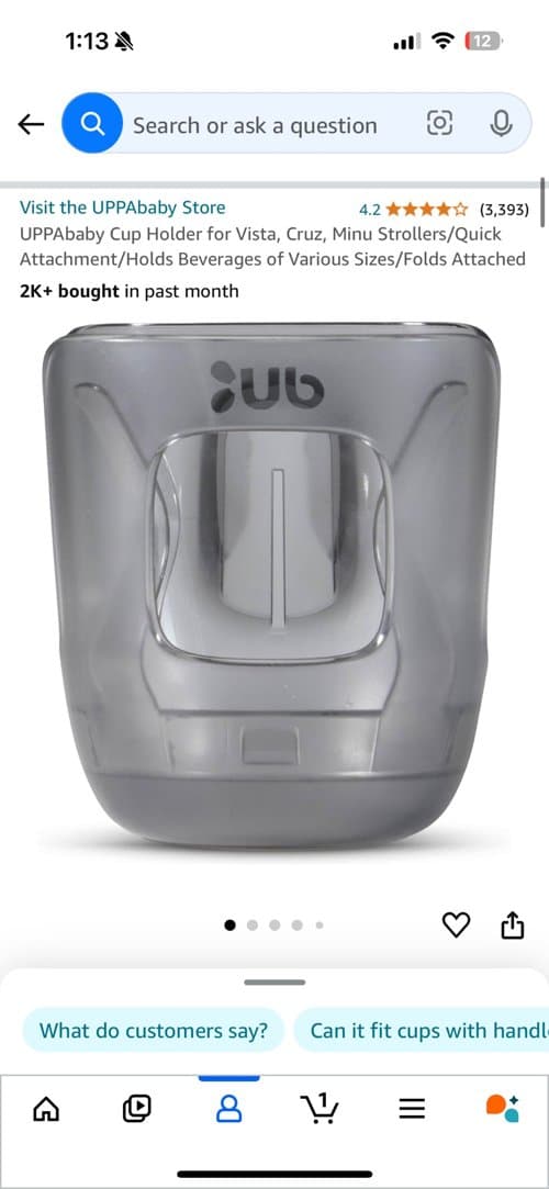 uppa baby 악세사리 컵홀더, 라이너 등