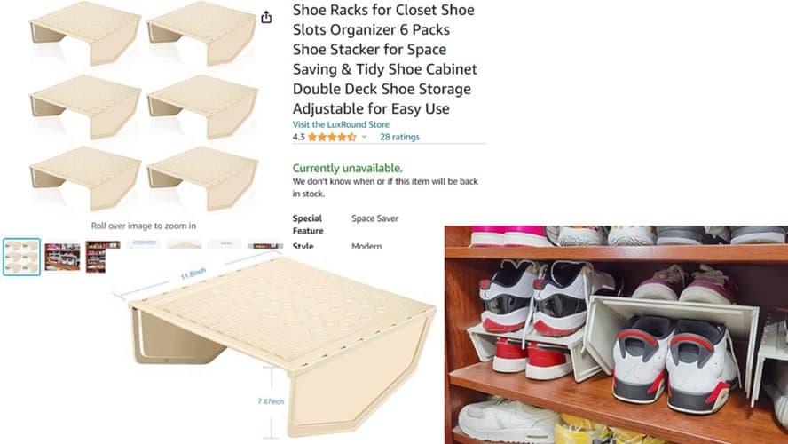 신발장 공간분리 선반