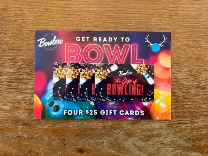 Bowlero 볼링 기프트카드 $100 (4장 세트)