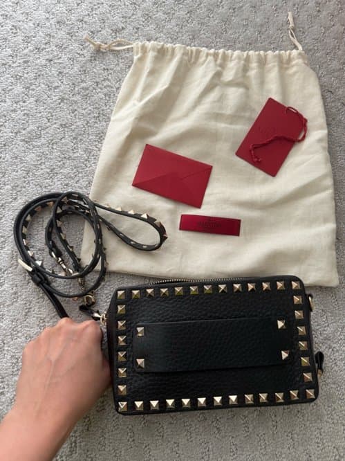 발렌티노 락스터드 스퀘어 사이드 진품