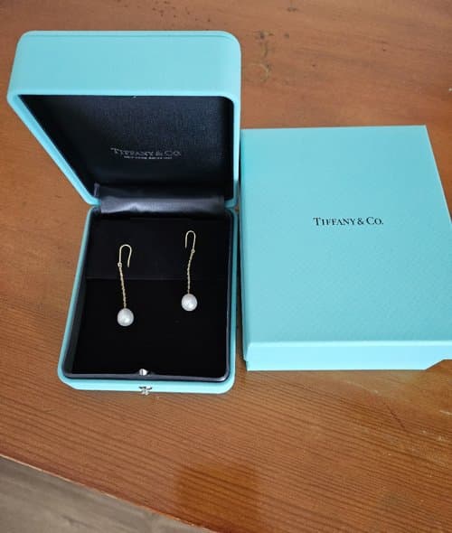 티파니 정품 진주귀걸이
