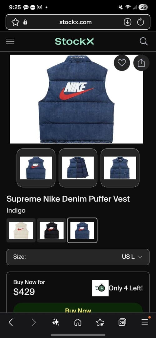 새상품) 나이키 x 슈프림 라지 베스트 &벙거지