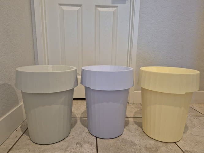 파스텔 색상 실내 쓰레기통 또는 우산꽃이 3개