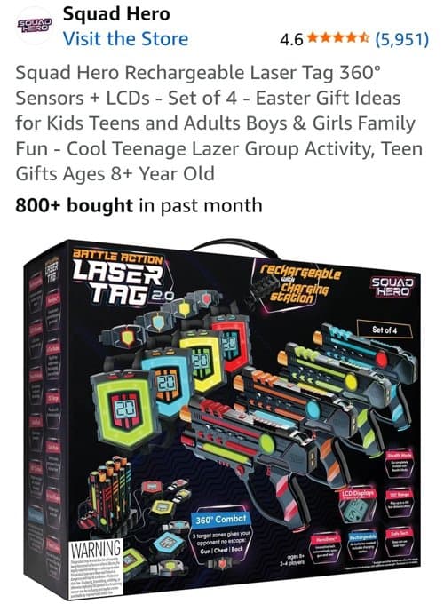 레이저텍 Laser Tag (set of 4)