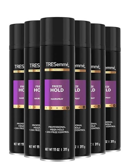 새상품)6개 트레세메 헤어스프레이 24시간 동안 곱슬거림 방지 및 하루 종일 습기 방지 효과, 335ml