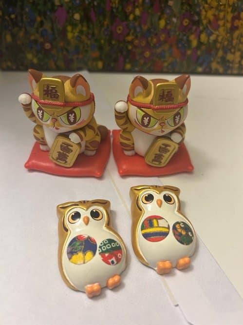 복 고양이 , 부엉이 마그넷 재물복 운수 궁합 풍수지리 인테리어