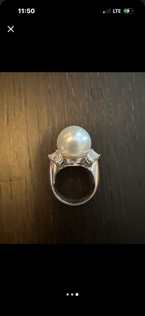 진주 다이아틀반지(가격내림)