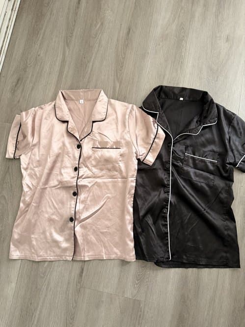 실키 잠옷 상의