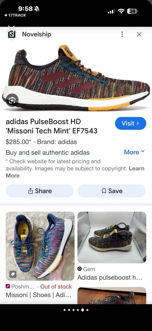 미소니+아디다스콜라보사이즈8