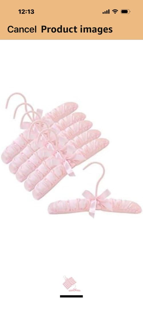 Only Hangers 10" Pink Baby Satin Padded Hangers - Pack of (5)
