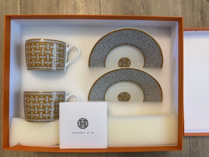 에르메스 모자이크 컵세트(매장영수증있음)