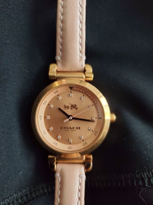 새제품! coach women's watch, rose gold color