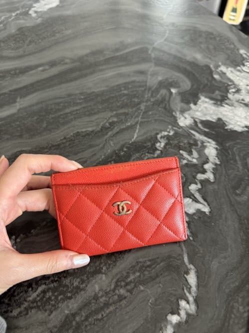 (정품) 샤넬 카드지갑 사용감있음