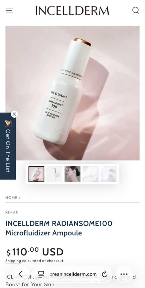 인셀덤 래디언솜100 마이크로플루다이저 에센스 (새 상품)