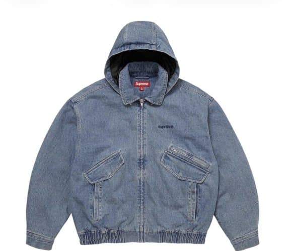 정품 XL 새상품 슈프림 데님 미니 숄더백 워시드 인디고 - 25FW