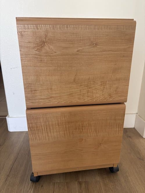 Wood File Cabinet (2-Drawer)