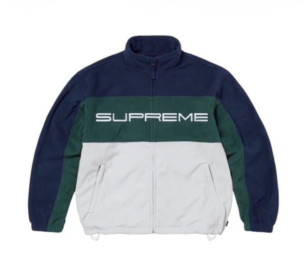 새상품 정품 M 슈프림 폴라텍 집 자켓 네이비 - 23FW