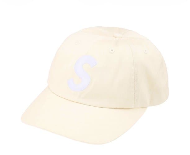 정품 새상품 모자 슈프림 볼캡 피그먼트 코티드 S 로고 6-패널 스톤 - 25SS