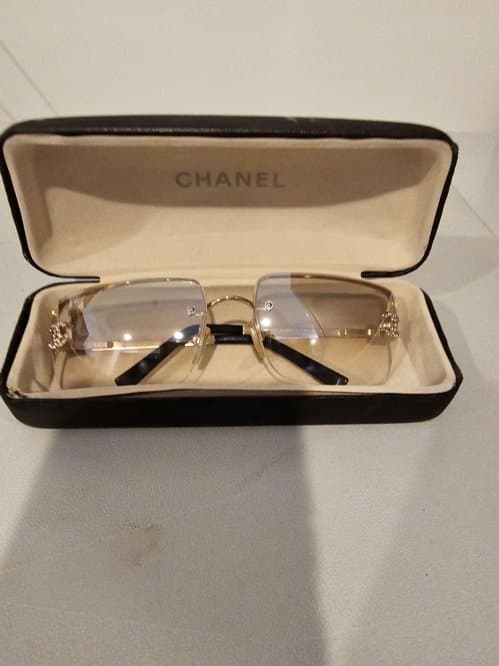 빈티지 샤넬 2069 무테 선글라스 (크리스탈 CC 로고)